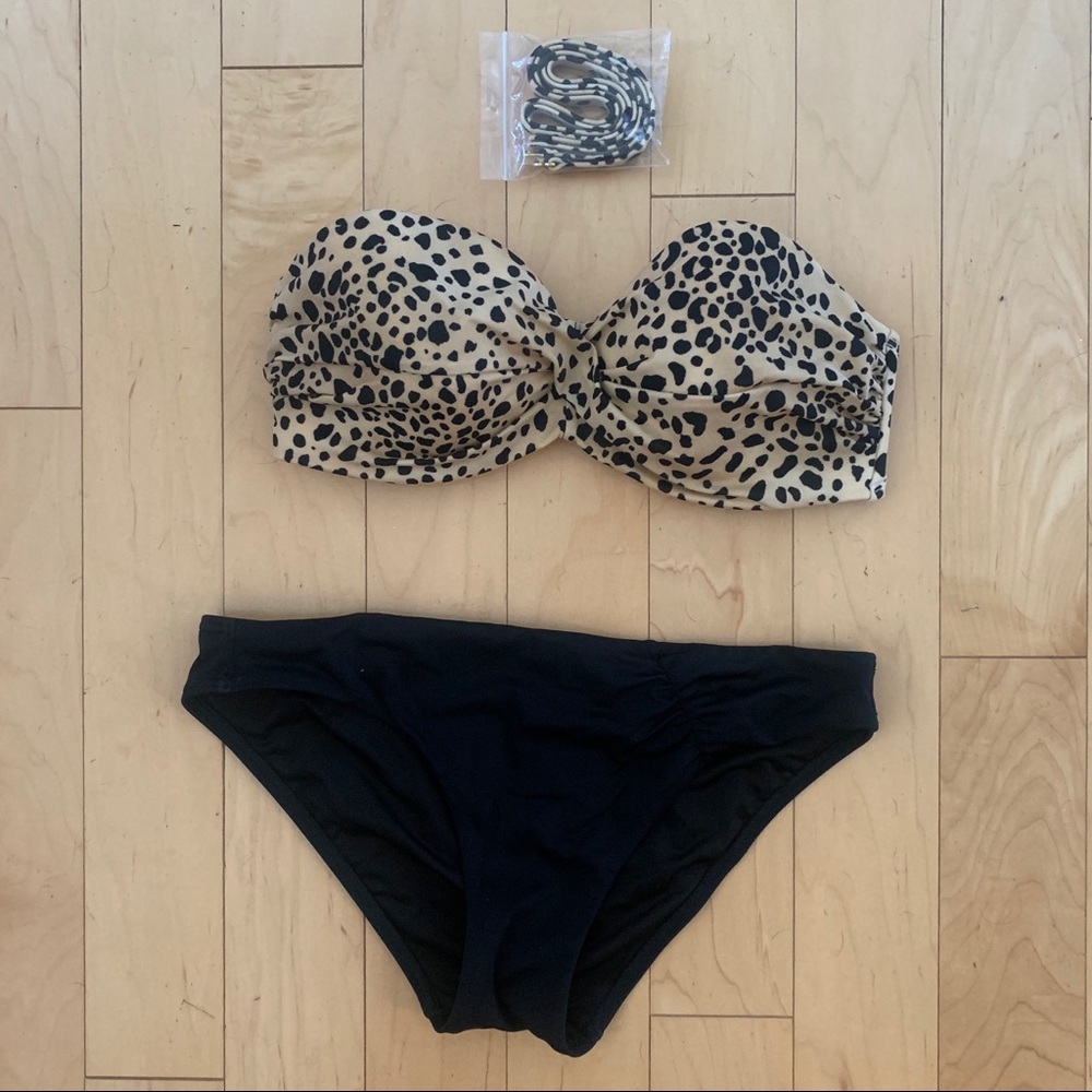 Victoria’s Secret Black Leopard Bikini 32DD Medium